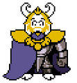 Asgore's shocked expression before Clover fires.