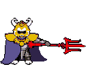 Asgore throwing his trident.
